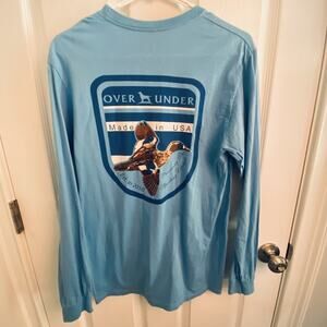 Over Under Shirt Mens Size Small Long Sleeve Mallard Duck Hunting Graphic Pocket